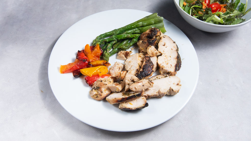 Chicken Chimichurri, Veggies, Salad