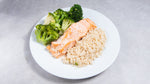 Salmon Fillet, Broccoli, Rice