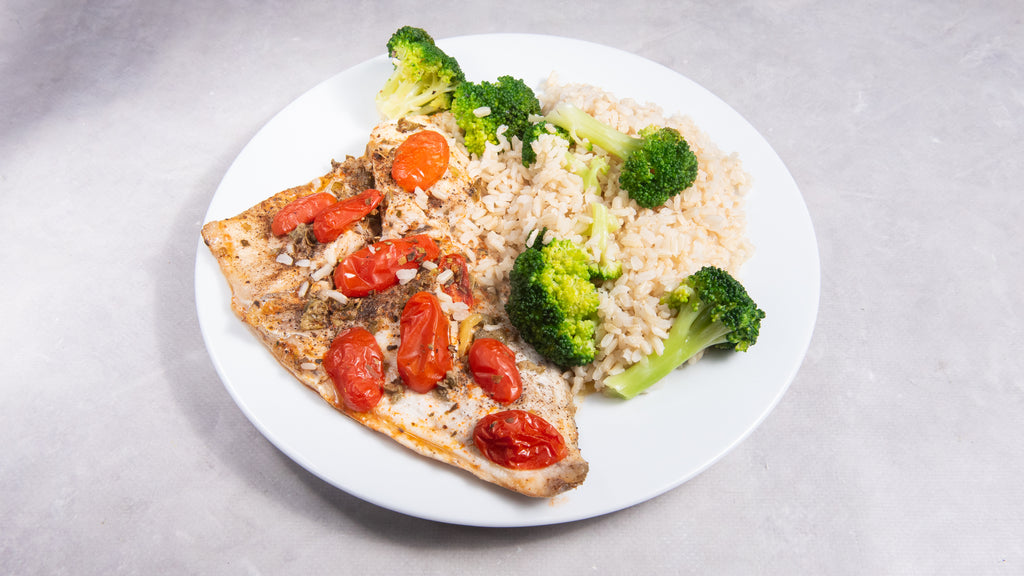 Seabream Fillet, Rice, Broccoli